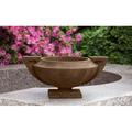 Campania International Smithsonian Cast Stone Urn Planter Concrete, Copper in Blue/Black | 15.25 H x 31.25 W x 25.5 D in | Wayfair P-530-AL