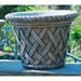 Campania International English Weave Cast Stone Pot Planter Clay & Terracotta in Gray | 18 H x 24 W x 24 D in | Wayfair P-134-GS