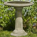 Campania International Cottage Garden Birdbath Concrete, Copper in Gray/Blue | 26.5 H x 24 W x 24 D in | Wayfair B-135-AS