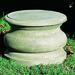 Campania International Low Round Plain Pedestal Concrete | 11 H x 15 W x 15 D in | Wayfair PD-78-VE