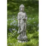 Campania International Standing Lotus Buddha Statue Concrete, Copper in Gray | 19 H x 5.25 W x 5 D in | Wayfair OR-133-PN