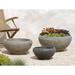 Campania International Giulia Cast Stone Pot Planter Concrete, Copper in Green | 13 H x 27 W x 27 D in | Wayfair P-407A-EM