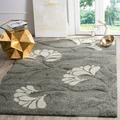 SAFAVIEH Florida Teodor Floral Shag Area Rug Grey/Beige 4 x 6