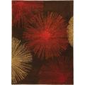 SAFAVIEH Soho Fiesta Celebration Wool Area Rug Brown/Multi 3 6 x 5 6