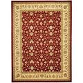 SAFAVIEH Lyndhurst Pearl Traditional Bordered Area Rug Red/Ivory 8 x 8 Round