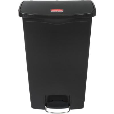 Rubbermaid® 1883613 Slim Jim Resin Black Front Step-On Rectangular Trash Can - 72 Qt. / 18 Gallon