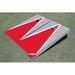 All American Tailgate 2' x 4' Matching Triangle Manufactured Wood Cornhole Board Set in Red/Gray | 8 H x 24 W x 48 D in | Wayfair PT-1962