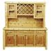 Fireside Lodge Dining Hutch Wood in Brown | 80 H x 75 W x 20 D in | Wayfair 16191