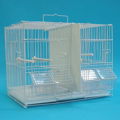 YML Medium White Breeding Bird Cage, 17" L X 10.5" W X 12.8" H