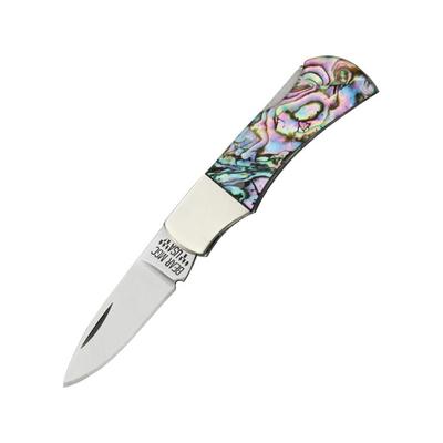 Bear & Son Mini Executive Fold Knife SS Blade Abalone Handle BCAB40