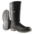 DUNLOP 8968000 Knee Boots,Size 12,16" H,Black,Plain,PR