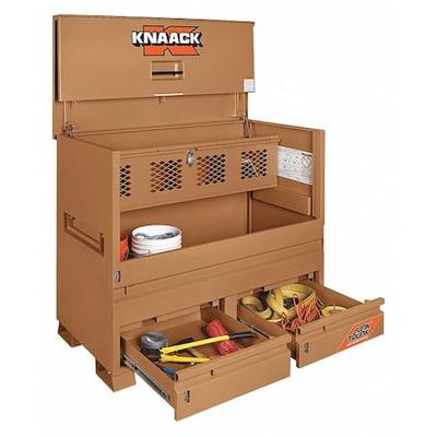 KNAACK 89-D Model 89-D STORAGEMASTER Piano-Style Jobsite Box, Tan, 60