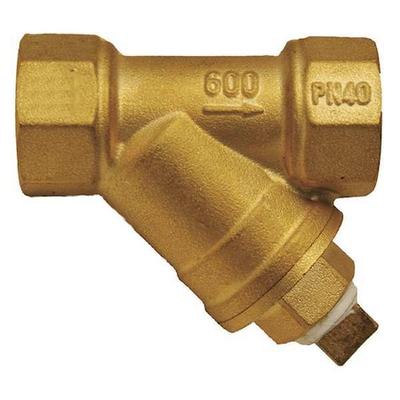 ZORO SELECT G-YSFB-125 Y Strainer, 1-1/4" Pipe, FNPT x FNPT, Forged Brass, 600