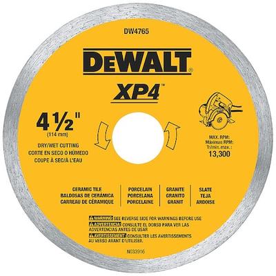 DEWALT DW4765 4-1/2" x .060" Porcelain Tile Blade Wet/Dry