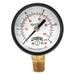 WINTERS PEM136LF Pressure Gauge, 0 to 15 psi, 1/4 in MNPT, Steel, Black