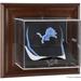 Detroit Lions Brown Framed Wall-Mountable Baseball Cap Display Case