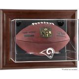 St. Louis Rams Brown Framed Wall-Mountable Football Display Case