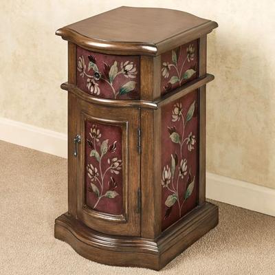 Sophie Chairside Cabinet Burgundy , Burgundy