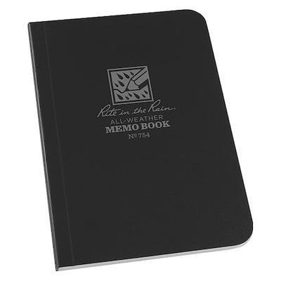 RITE IN THE RAIN 754 All Weather Field Book,Uni,3-1/2in.x5in.