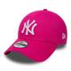 New Era Cap KIDS 940 LEAGUE BASIC NEW YORK YANKEES hot pink white (Youth Alter 6-10 Jahre)