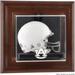 Auburn Tigers Brown Framed Wall-Mountable Logo Mini Helmet Display Case