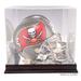 Tampa Bay Buccaneers Mahogany Helmet Logo Display Case with Mirror Back