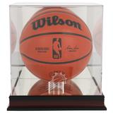Phoenix Suns Mahogany Team Logo Basketball Display Case with Mirrored Back
