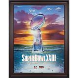 1989 49ers vs Bengals Framed 36" x 48" Canvas Super Bowl XXIII Program