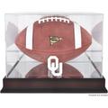 Oklahoma Sooners Mahogany Base Logo Football Display Case with Mirror Back