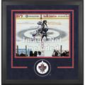 Winnipeg Jets 16" x 20" Horizontal Deluxe Suede Setup Frame with Team Logo