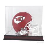 Kansas City Chiefs Mahogany Helmet Logo Display Case with Mirror Back