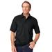 Blair Men's John Blair Short-Sleeve Banded-Bottom Polo - Black - 3XL