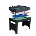 Gamesson Jupiter 4-in-1 Combo Games Table - Black/Green, 4 Ft | Football, Table Tennis, Pool, Glide Hockey | Junior Size | Perfect for Indoor Family Fun | Teaching Hand-eye Coordination
