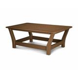 POLYWOOD® Harbour Slat Outdoor Coffee Table Plastic in Brown | 16.75 H x 27 W x 44 D in | Wayfair 4019-TE