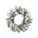 Northlight Seasonal Pre-Lit Flocked Victoria Pine Artificial Christmas Wreath - Clear Lights Traditional Faux, in Green/White | Wayfair M84201