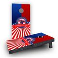 Custom Cornhole Boards America Theme Light Weight Cornhole Game Set Manufactured Wood in Brown | 4 H x 24 W x 48 D in | Wayfair CCB24-AW