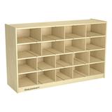 Childcraft 18 Compartment Cubby w/ Casters Wood in Brown | 30 H x 47.75 W x 14.25 D in | Wayfair 206046