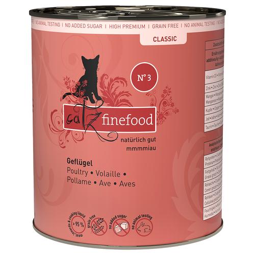 6x800g Geflügel, catz finefood Katzenfutter nass