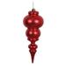 Vickerman 384411 - 14" Red Matte Finial Christmas Tree Ornament (N150603DMV)