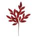 Vickerman 374696 - 22" Red Glitter Bay Leaf Spray (12 pack) (L152903)