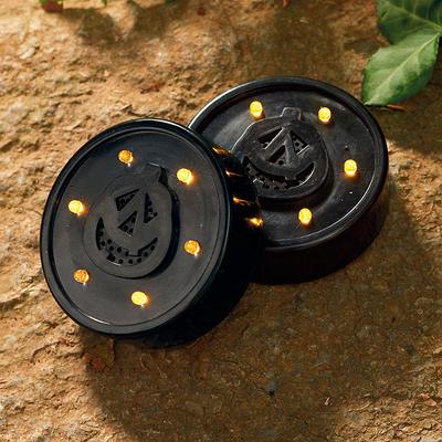 Battery-Operated Halloween Strobe Disks, Set Of Tw...