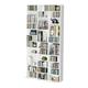 1116 CD/528 DVD Storage Shelf Rack Unit Adjustable Book Bluray Video Games(White)