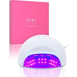 NEW NYK1 Pure LED SALON Nailac Professional Curved Gel Nail Lamp WITH 800 LINT FREE NAIL WIPES - SUPER FAST 30 second Drying Time. Curved to cure Thumbs and Fingers together. 100% LEDs, Timer, Detachable Base, Sensor On/Off Switch. Perfect for hands as...