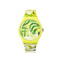 Swatch Women Analogue Quartz Watch with Silicone Strap SUOJ104