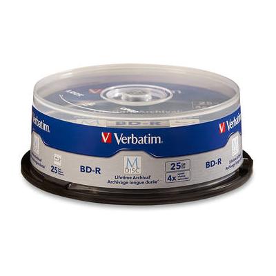 Verbatim 25GB BD-R 4x M DISC with Branded Surface 25-Pack Spindle 98909