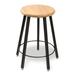 WB Manufacturing Round Hardwood Seat 5 Leg Stool Wood/Metal in Brown | 24 H in | Wayfair STL9186-AL