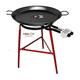 Paella Cooking Set with 60cm Polished Steel Paella Pan, Gas Burner, Legs and Skimming Spoon