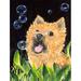 Caroline's Treasures Cairn Terrier 2-Sided Polyester 40 x 28 in. House Flag in Black/Brown | 40 H x 28 W in | Wayfair SS8928CHF