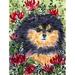 Caroline's Treasures Pomeranian 2-Sided Polyester 40 x 28 in. Garden Flag in Black/Brown | 40 H x 28 W in | Wayfair SS8727CHF