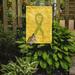 Caroline's Treasures Ribbon for Sarcoma, Bone or Bladder Cancer Awareness 2-Sided Garden Flag, Polyester in Yellow | 15 H x 11 W in | Wayfair